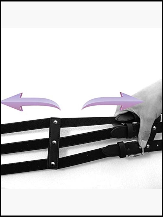 Y2K Punk Leather Harness Belt with Adjustable Buckles for Women Waist Strap main image 4